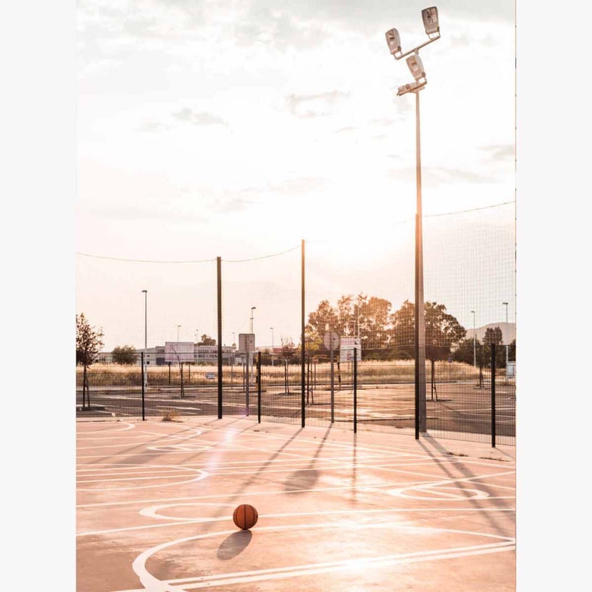 Poster „Basketballplatz“