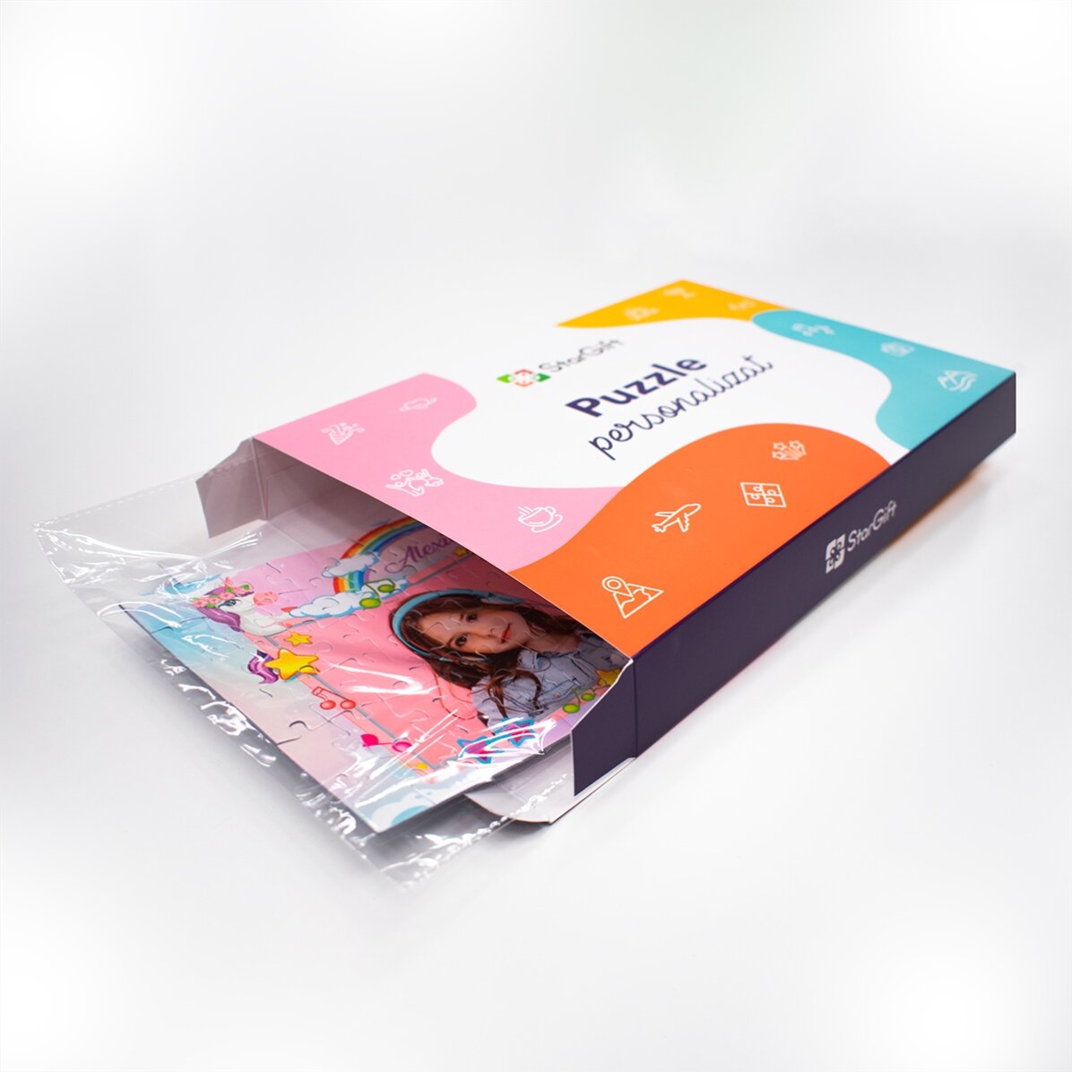 Personalisiertes Puzzle mit Text, 24 x 19 cm – Versteckte Botschaft