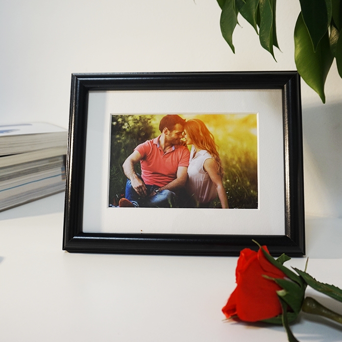 Individuell gestalteter Fotorahmen mit einem Foto – Passepartout, A5, Querformat