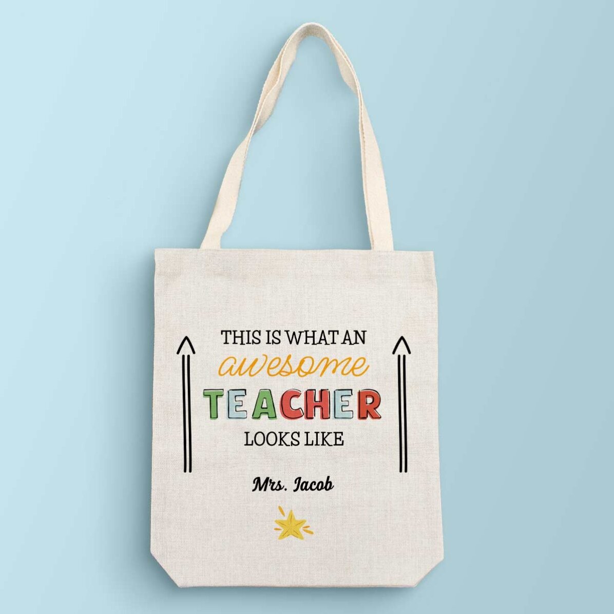 Personalisierte Tragetasche mit Schriftzug – Awesome