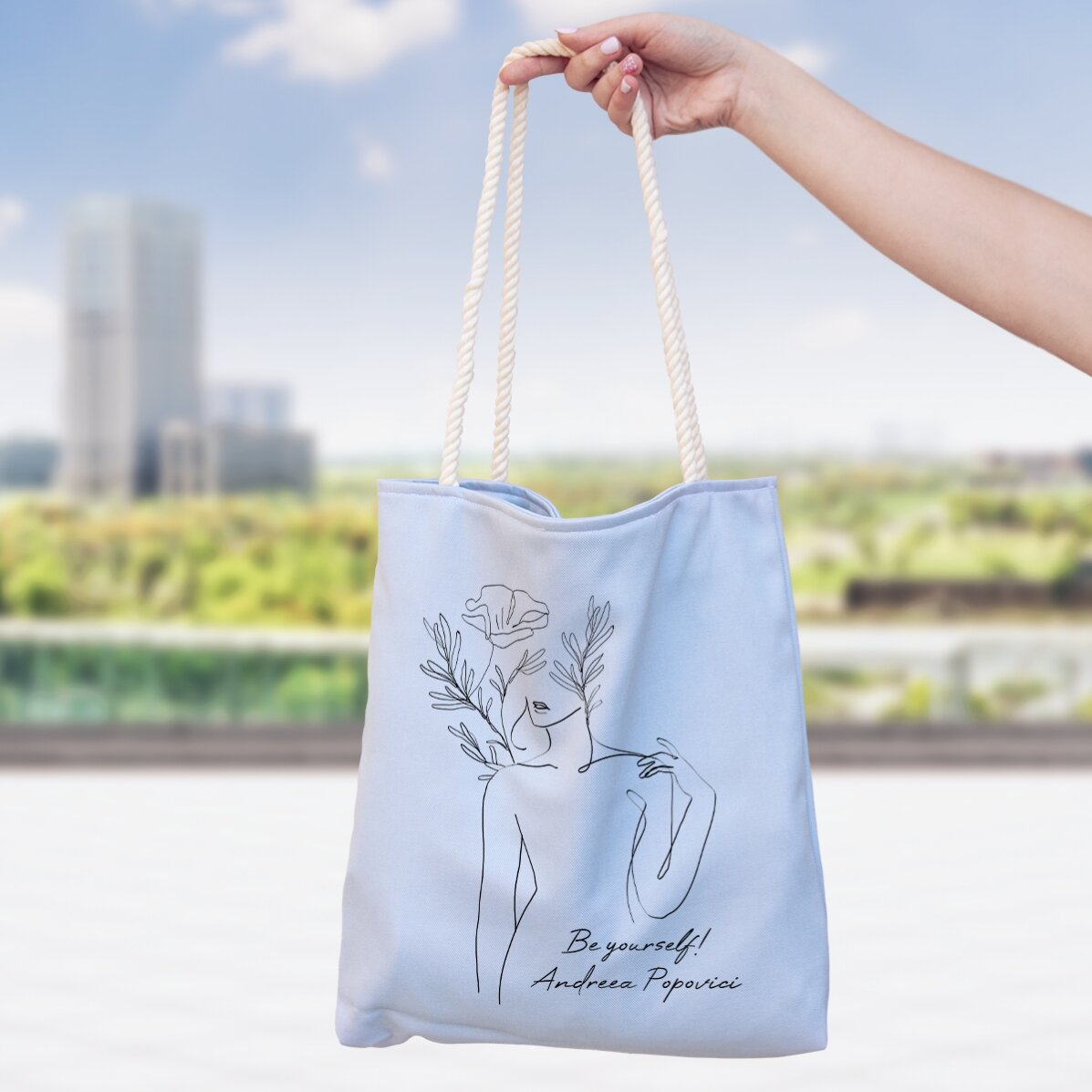 Personalisierte Tragetasche mit Aufdruck – Be yourself!