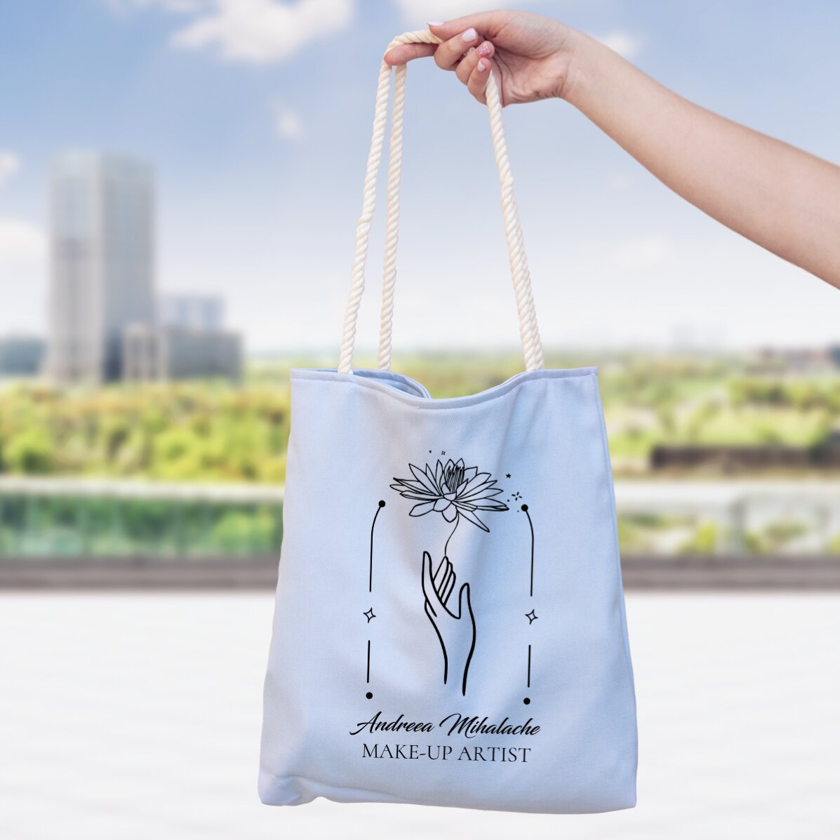 Personalisierte Tragetasche mit Aufdruck – Floral
