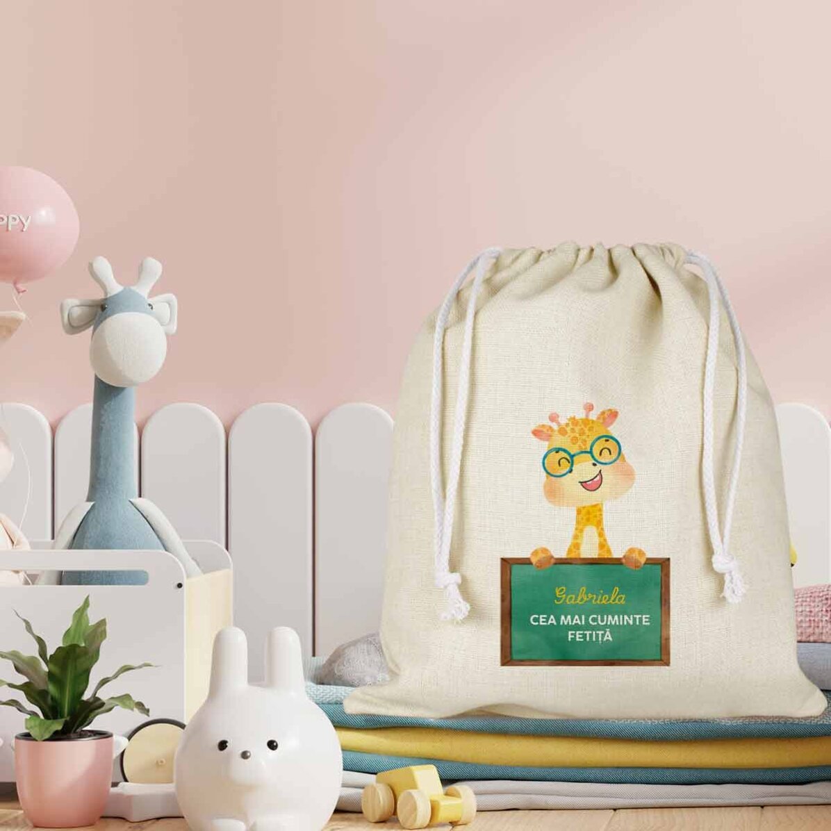 Personalisierte Kindergartentasche mit Botschaft – Cute
