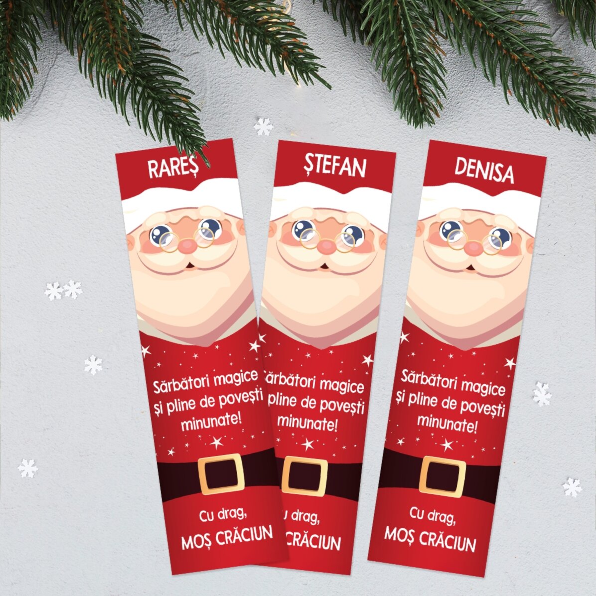 Personalisiertes Lesezeichen mit Text – Mit lieben Grüßen, Weihnachtsmann