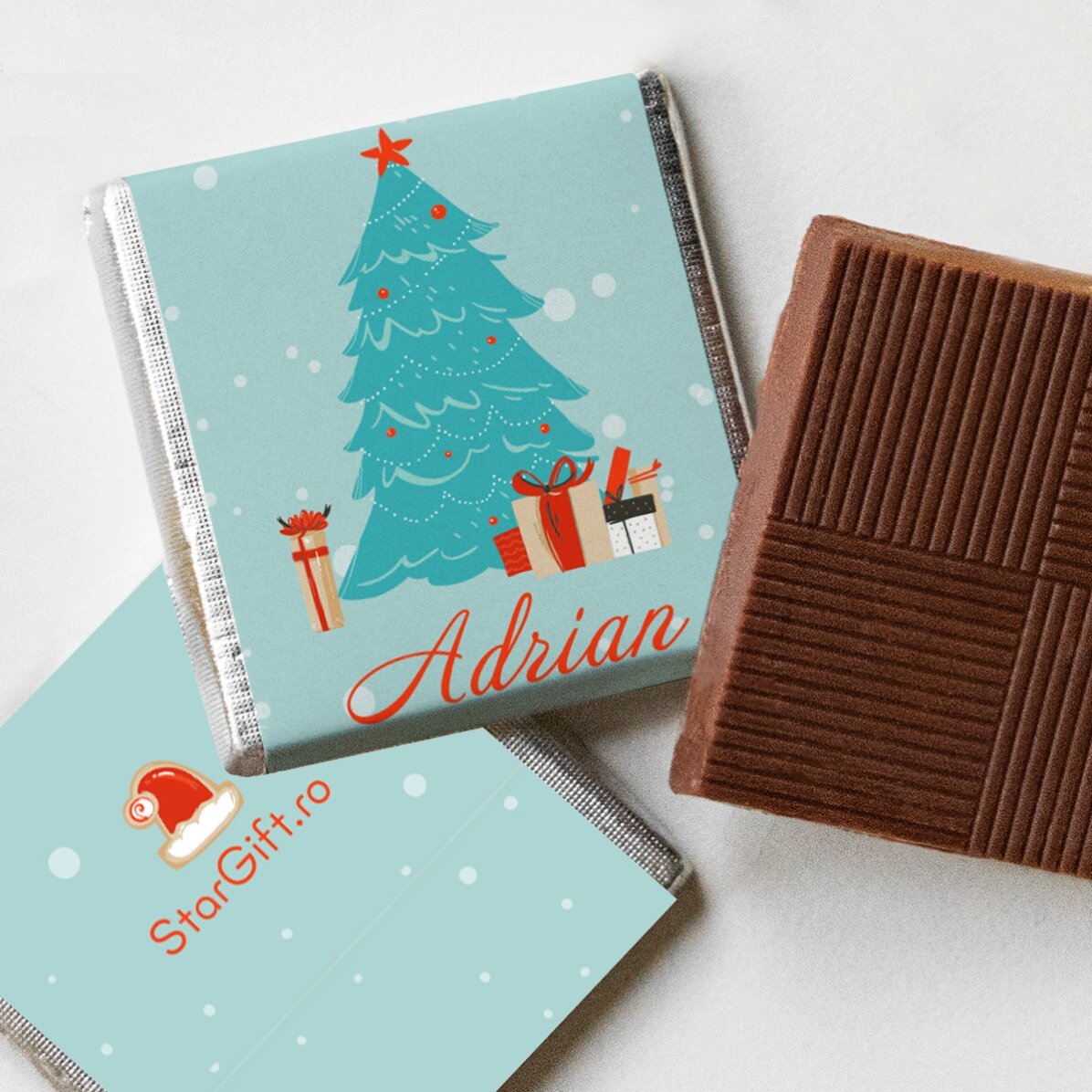 10er-Set personalisierte Mini-Pralinen mit Namen – Sweet Christmas