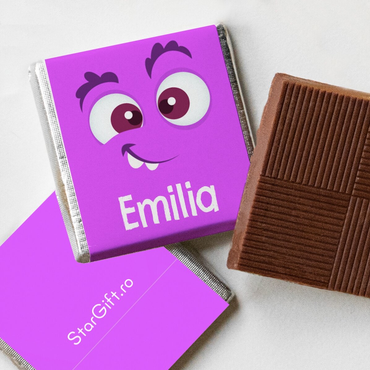 10er-Set personalisierte Mini-Pralinen mit Text – Monstruleti