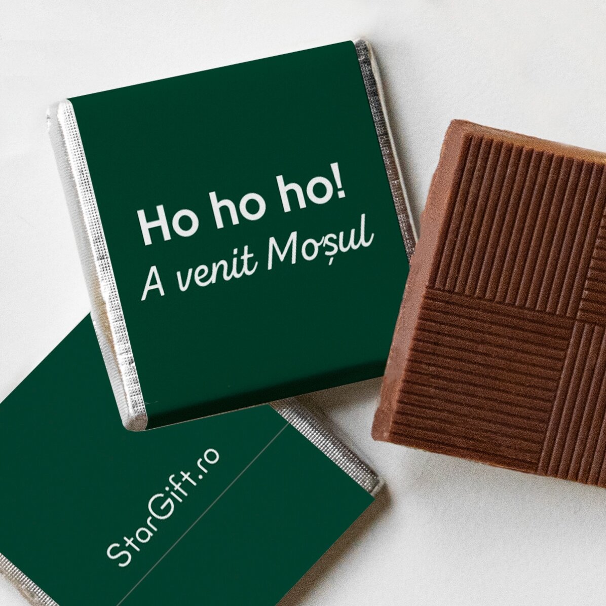 Set mit 10 personalisierten Mini-Pralinen mit Text