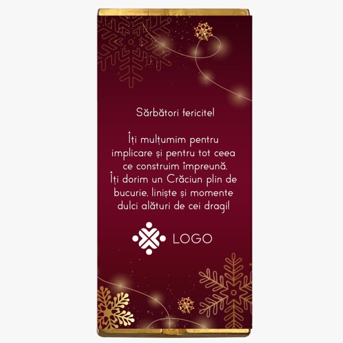 Personalisiertes Weihnachtsgeschenkset mit Logo und Botschaft – Red Christmas