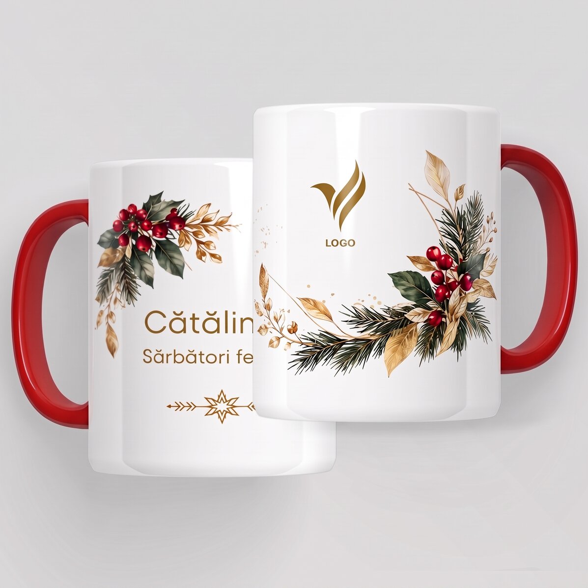 Personalisiertes Weihnachtsgeschenkset mit Logo und Text – Festlich