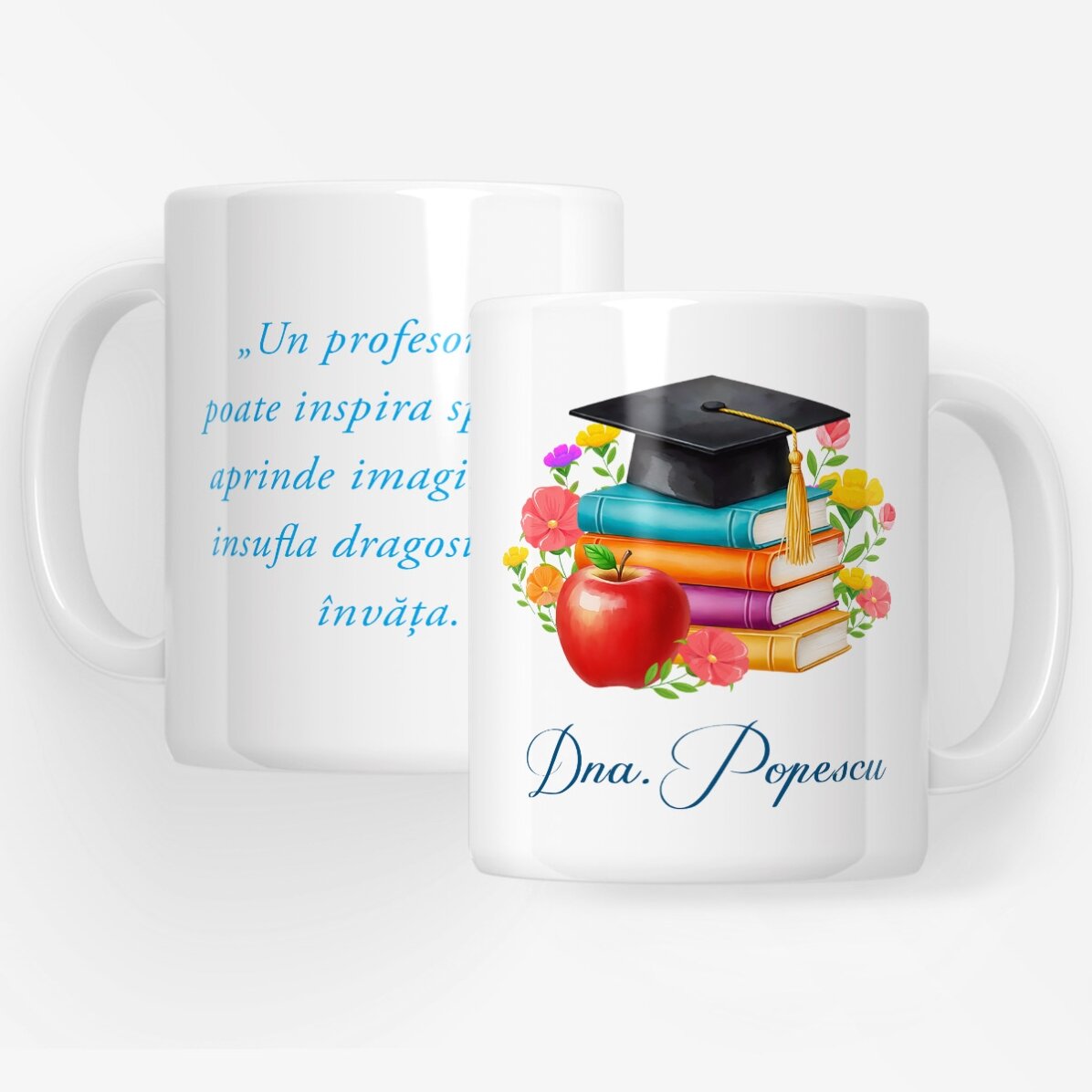 Personalisiertes Geschenkset für Lehrerinnen mit persönlicher Botschaft und Logo