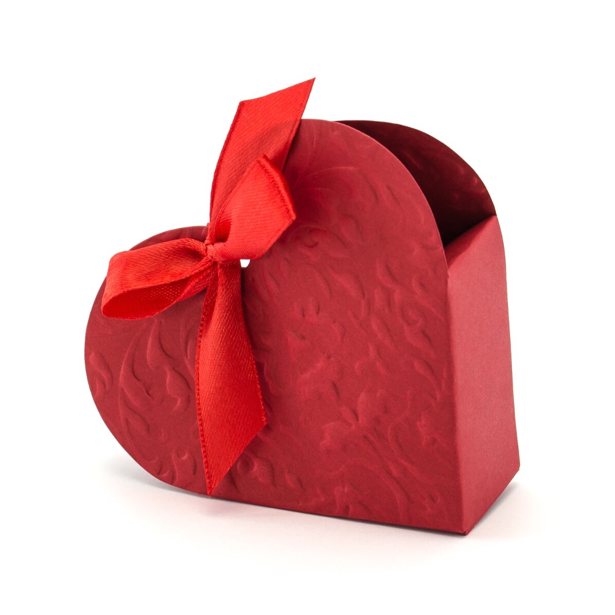Set mit faltbaren Geschenkboxen in Herzform