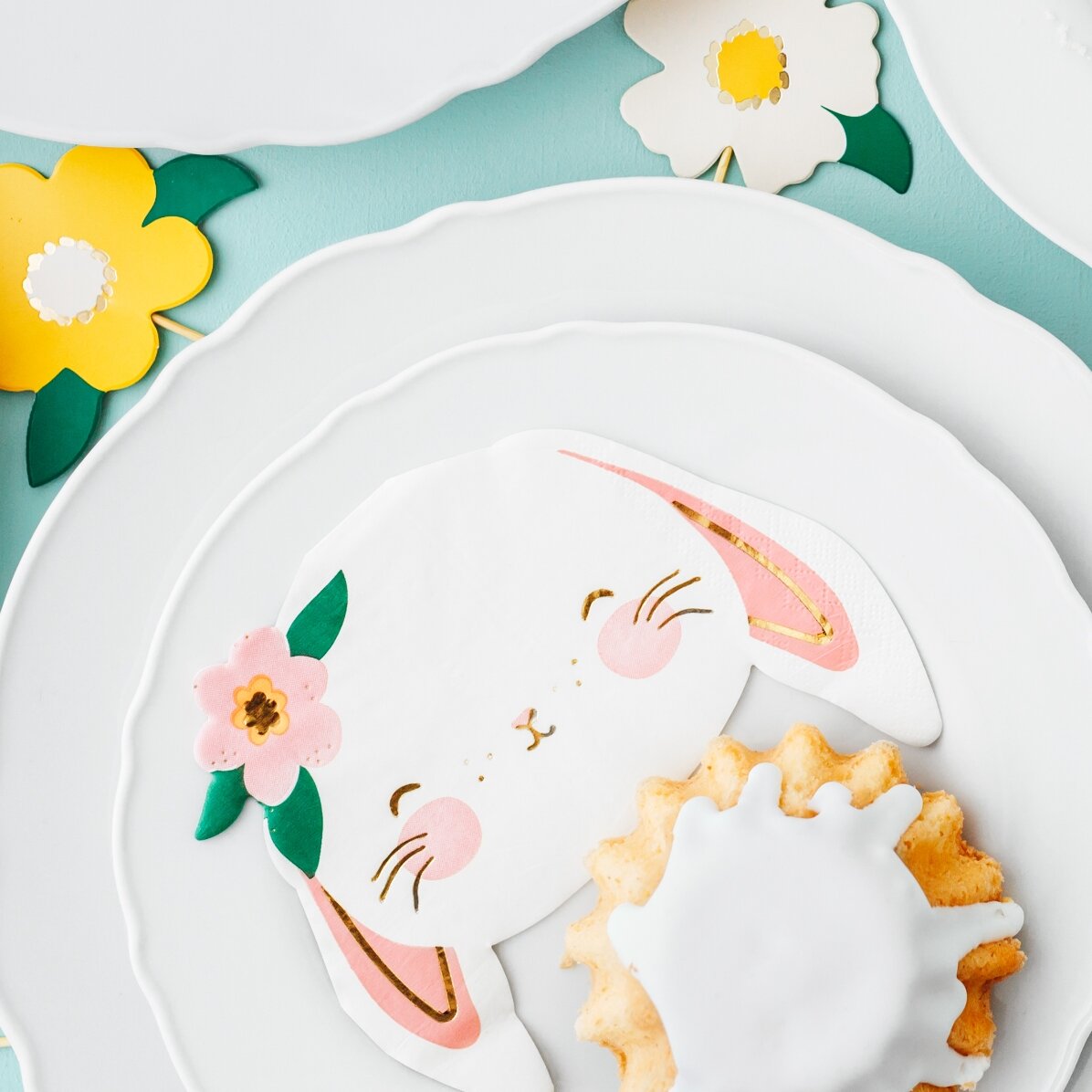 Set mit 20 dekorativen Servietten – Bunny