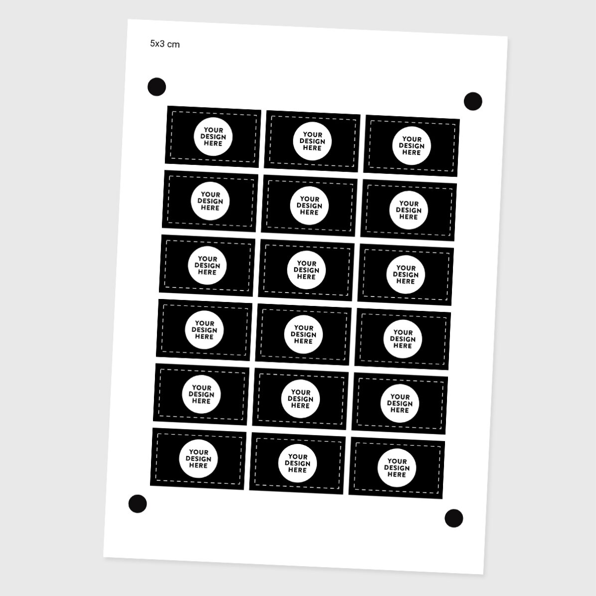 Set mit individuell gestalteten Aufklebern (selbstklebende Etiketten) mit deiner Grafik