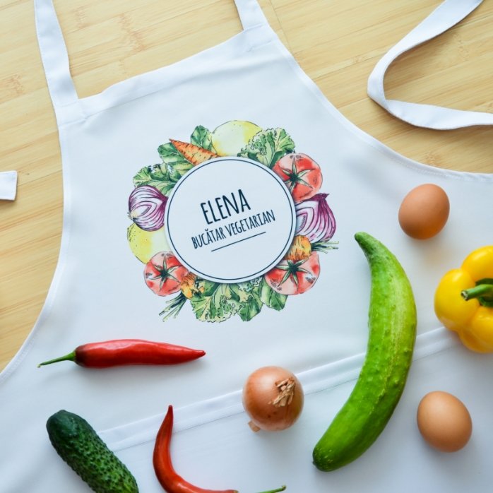 Individuelle Schürze – Vegetarischer Koch
