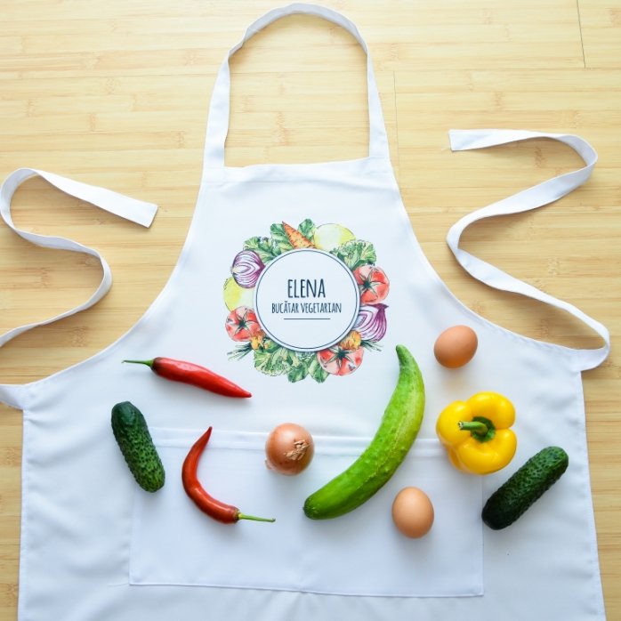Individuelle Schürze – Vegetarischer Koch