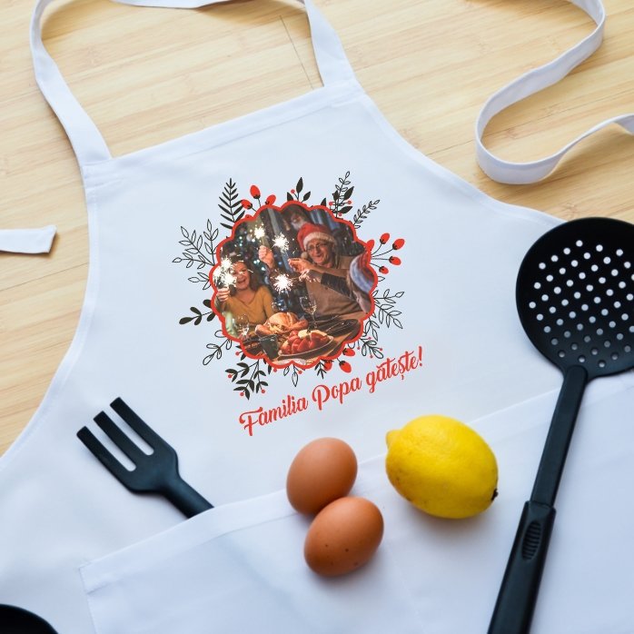 Individuell gestaltete Weihnachtskarte mit Foto und Text