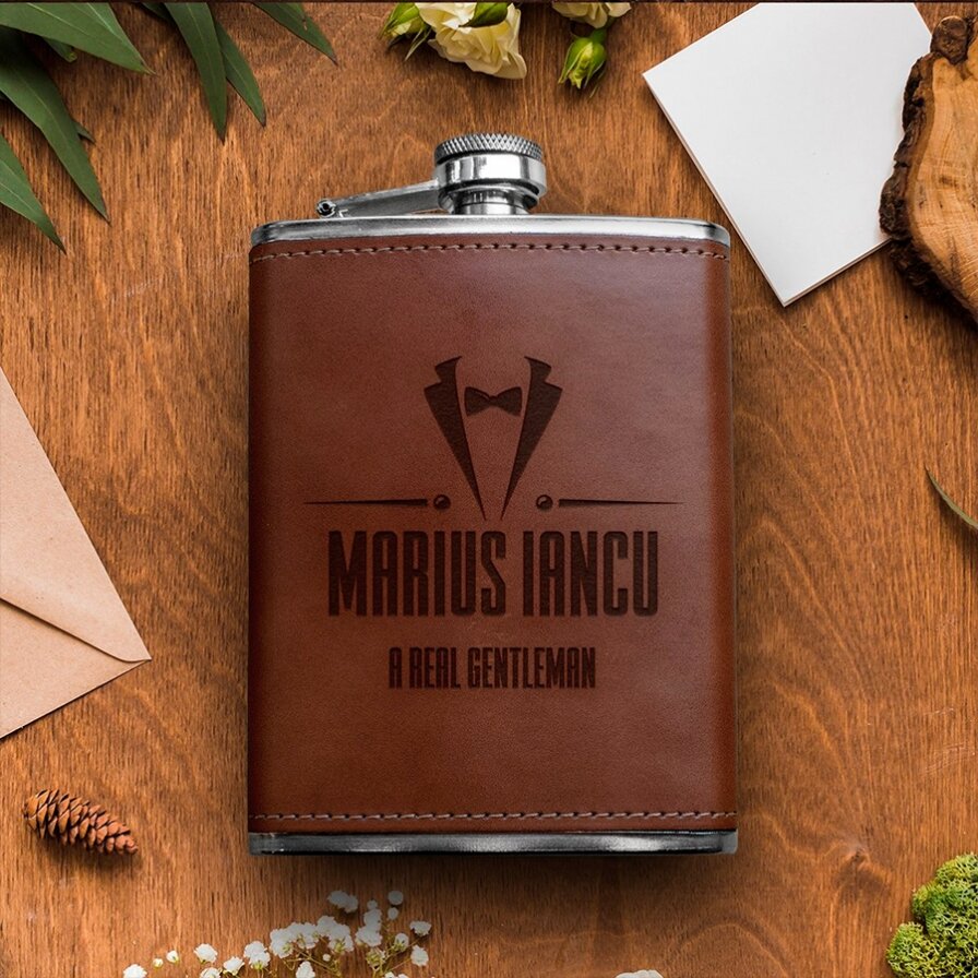 Personalisierte Taschenflaschen für ihn
