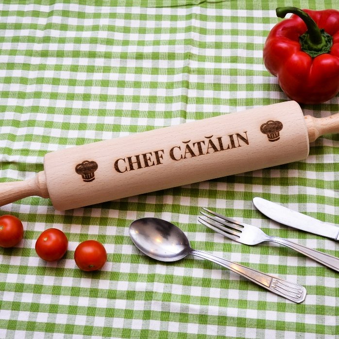 Individuell gestalteter Holz-Rührstab – Chef