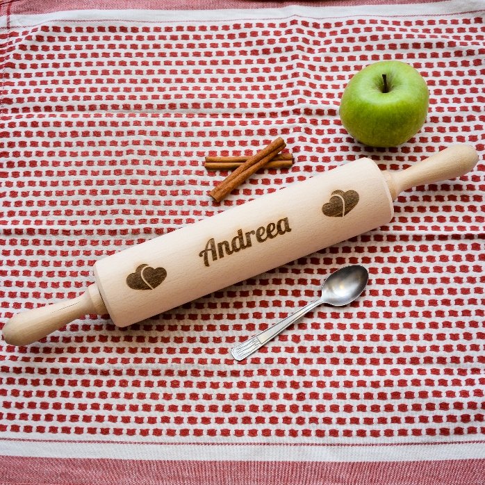 Individuell gestalteter Holzlöffel mit dem Kosenamen