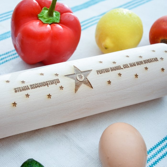 Individuell gestalteter Holzlöffel – Stern der Dankbarkeit
