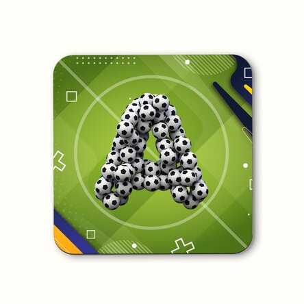 Personalisierter Gläserhalter mit Initiale – Fußball