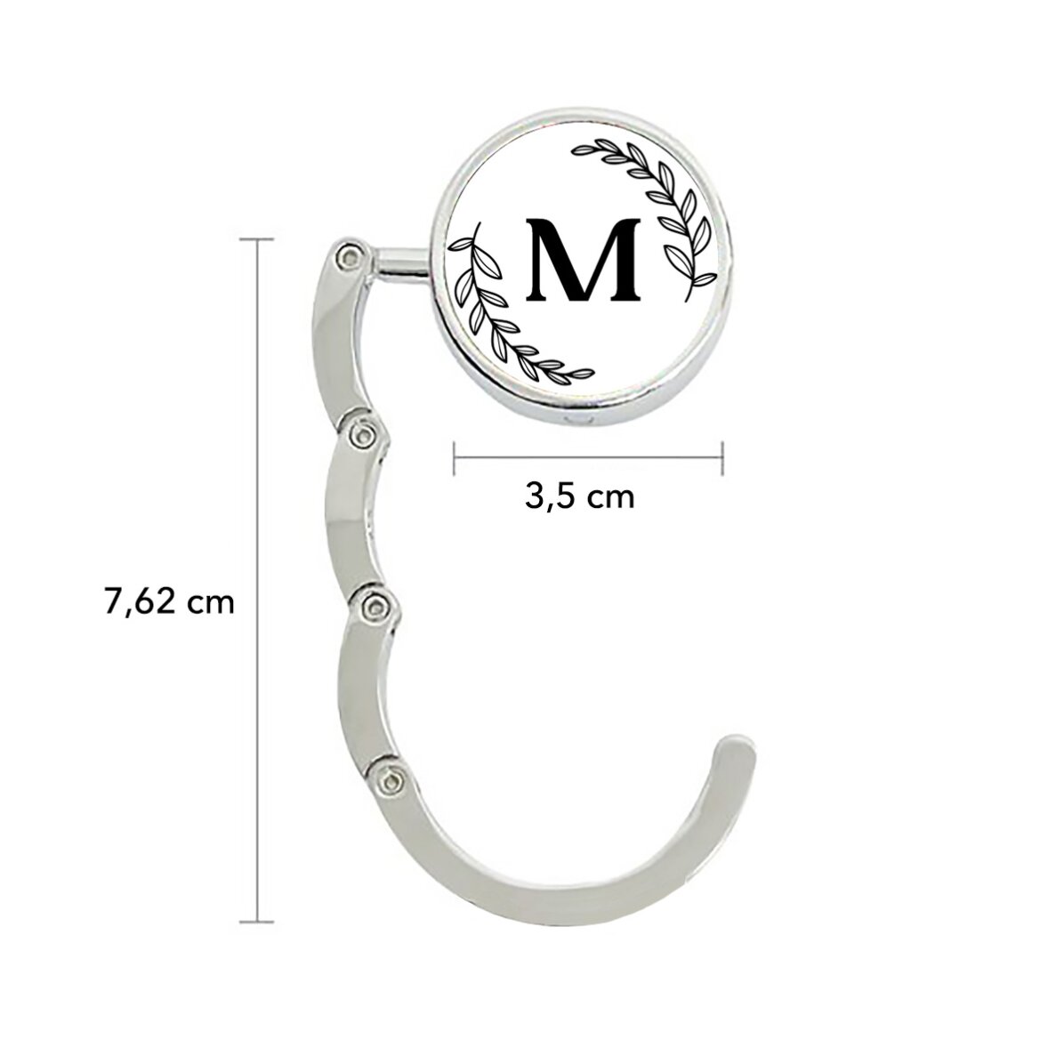 Individuell mit Initialen gestalteter Taschenhalter für den Tisch