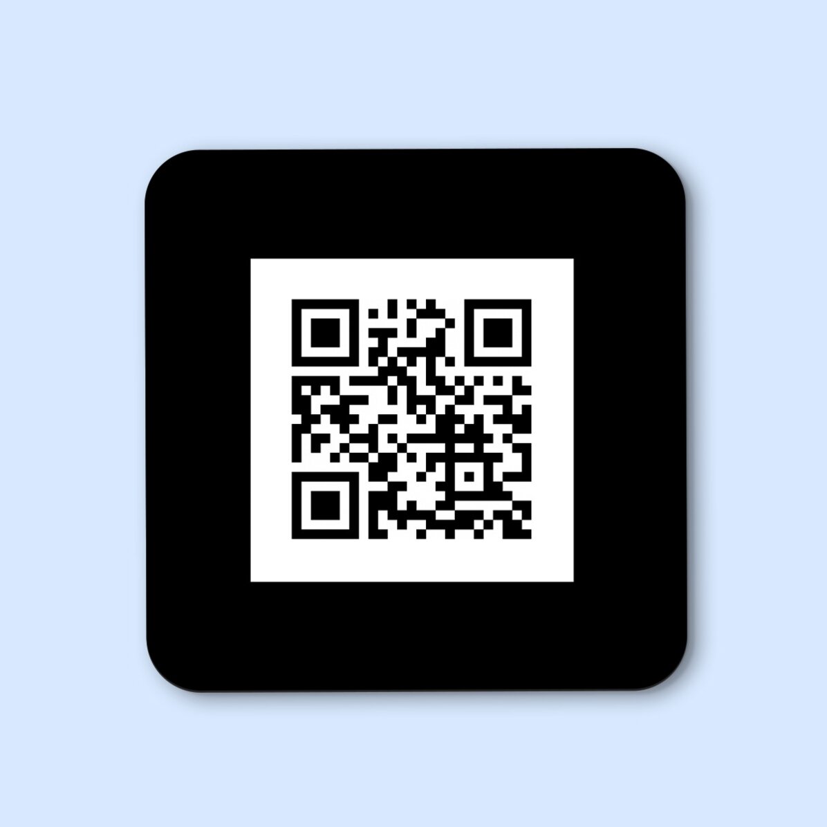 Personalisierter Untersetzer mit QR-Code