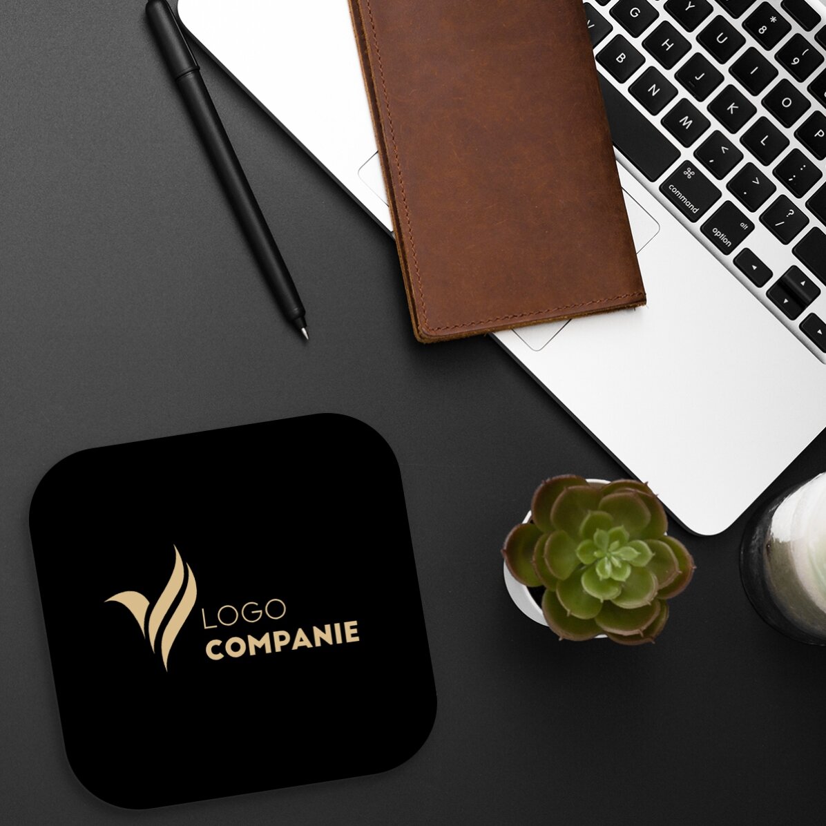 Personalisierter Untersetzer mit Logo