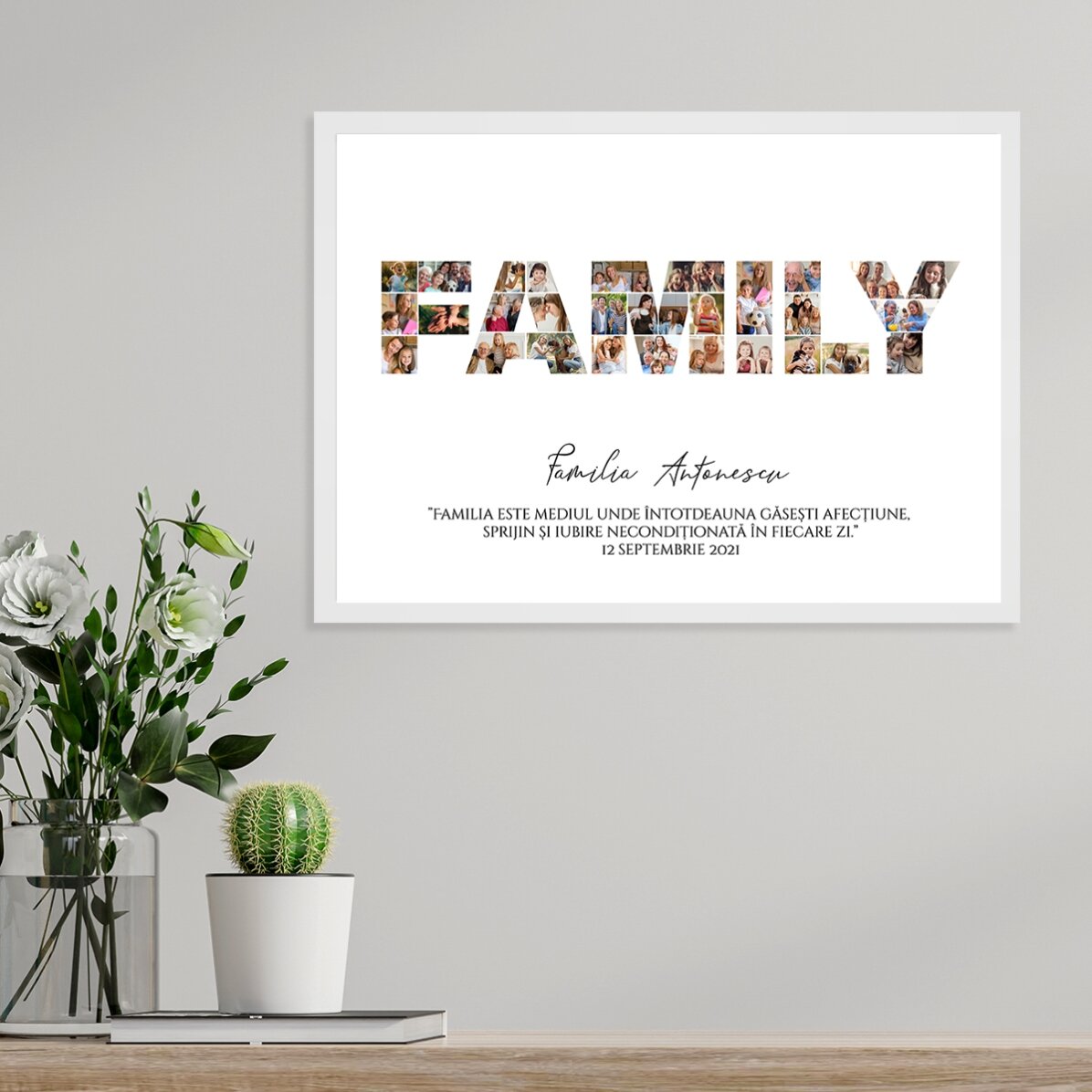 Individuell gestaltetes Landschaftsbild mit 30 Fotos und Text – Familie