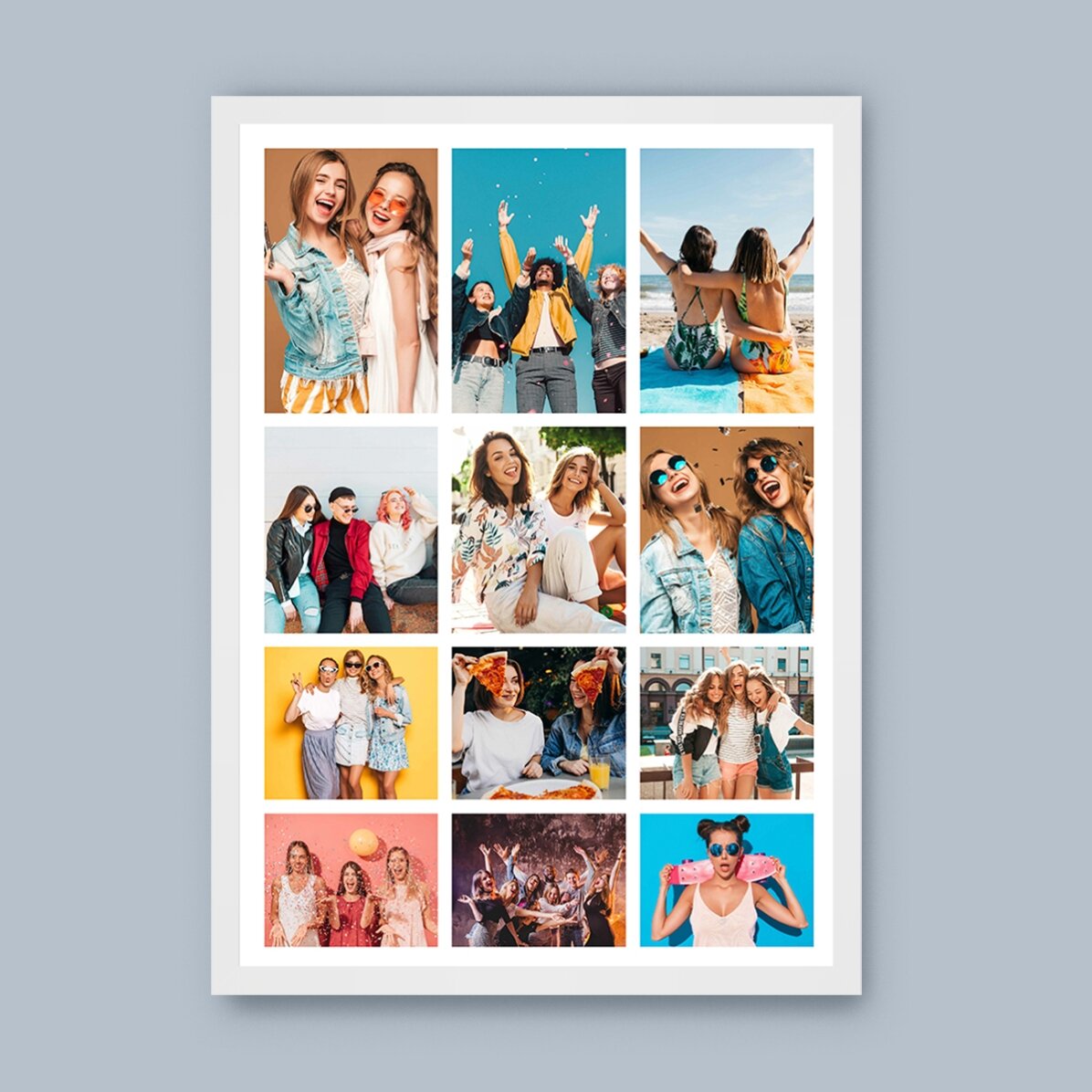 Individuell gestaltetes Bild mit 12 stilvollen Fotos