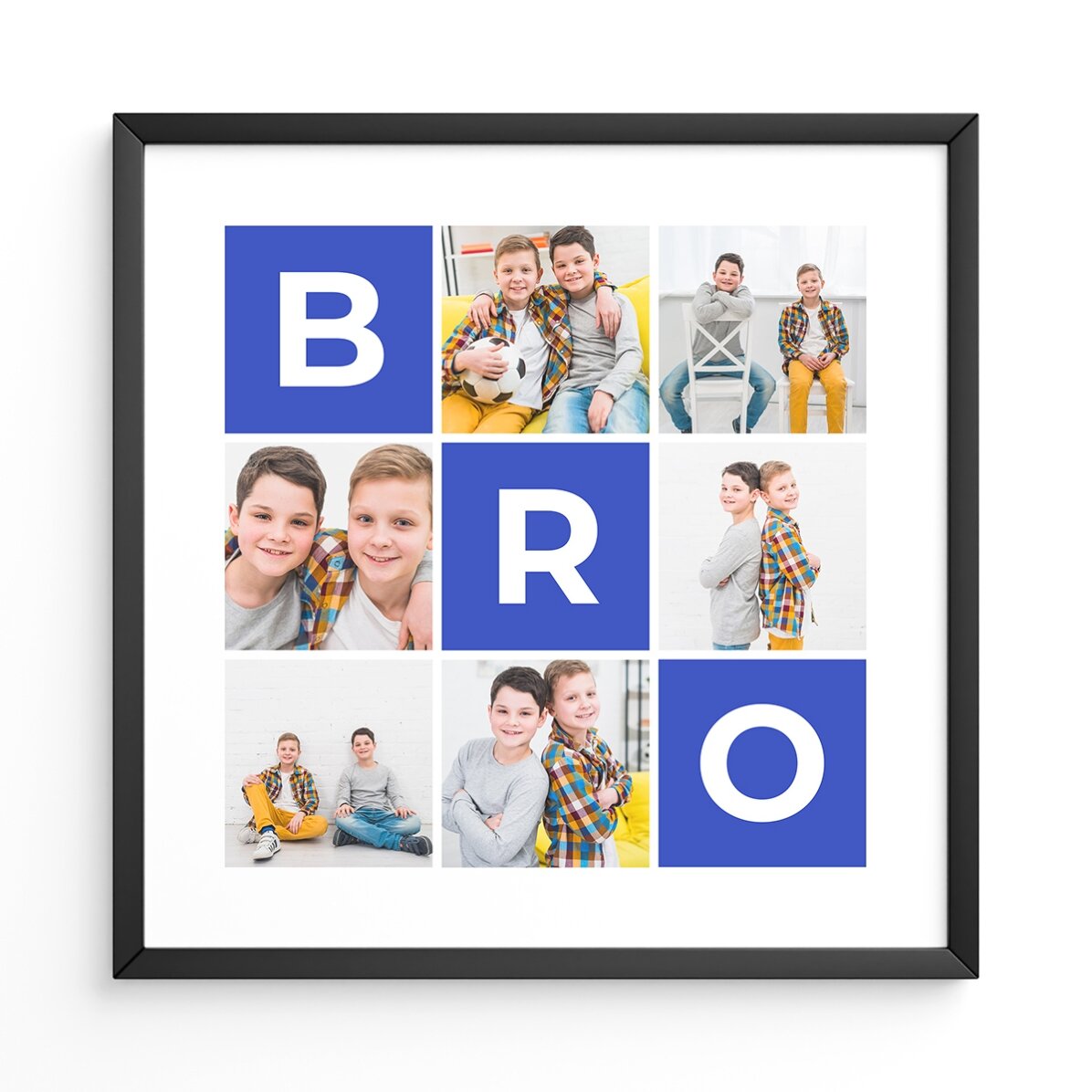 Individuell gestaltetes Bild mit 6 Fotos und Text – Familie