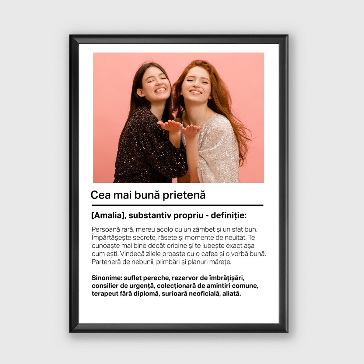 Individuell gestaltetes Bild mit Foto und Text – Definition
