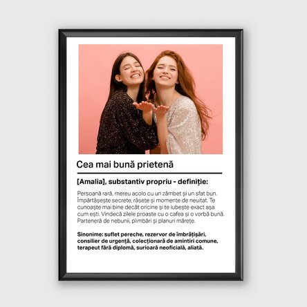 Individuell gestaltetes Bild mit Foto und Text – Definition