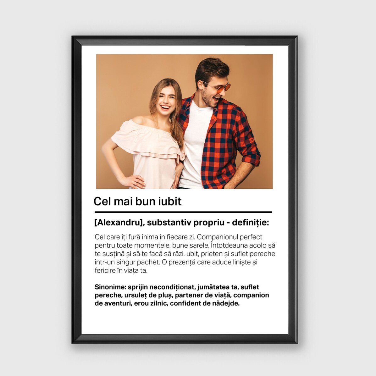 Individuell gestaltetes Bild mit Foto und Text – Definition