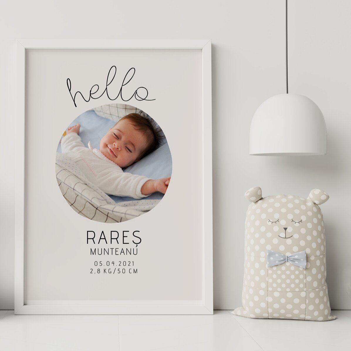 Individuell gestaltetes Bild mit Text und einem Foto – Hello to you