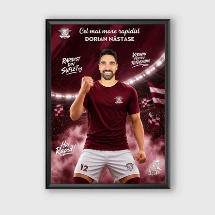 Personalisiertes FC Rapid-Bild mit Foto und Botschaft – Spieler