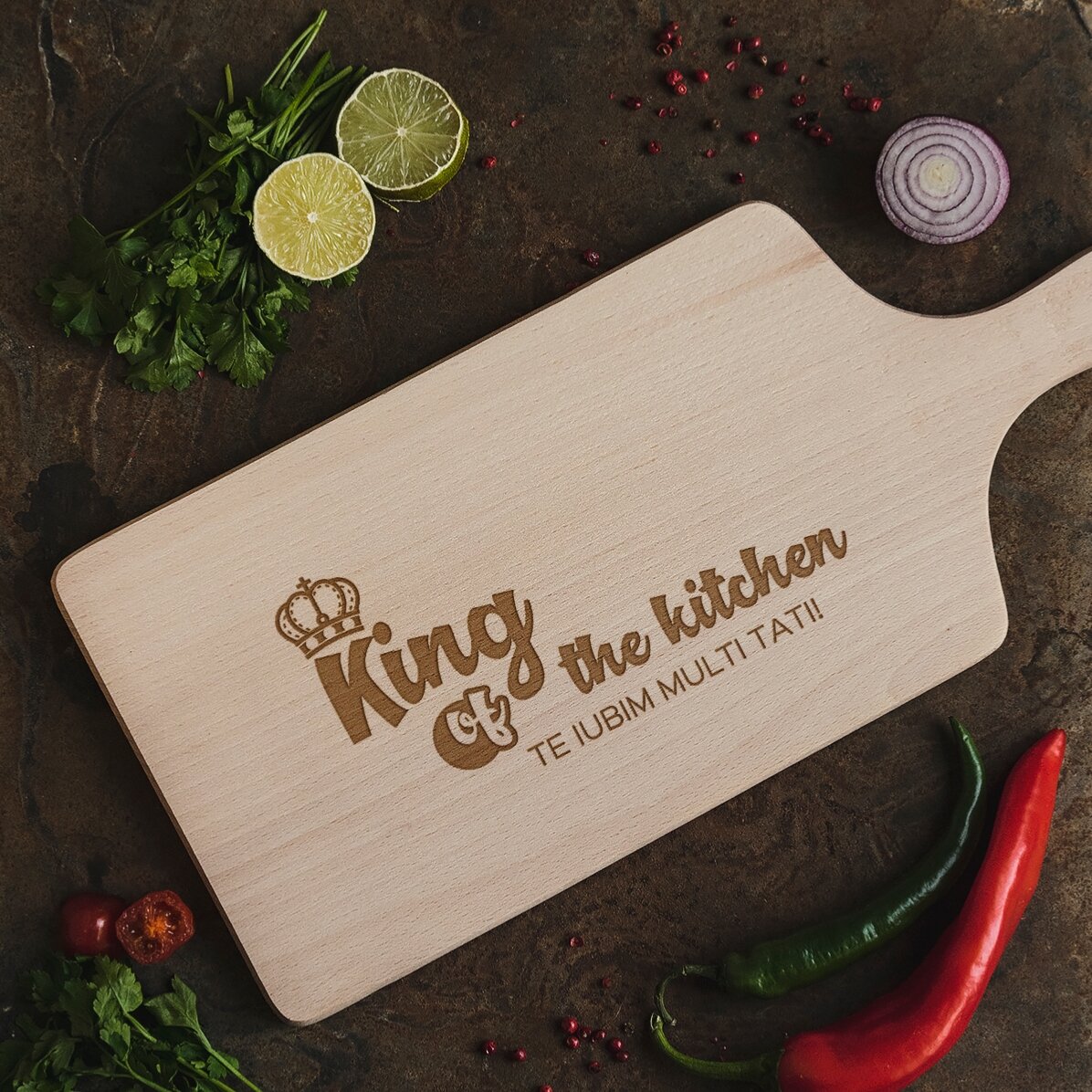 Maßgeschneidertes Schneidebrett – King Of The Kitchen