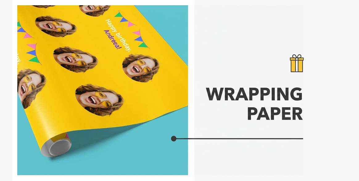 Personalisiertes Geschenkpapier