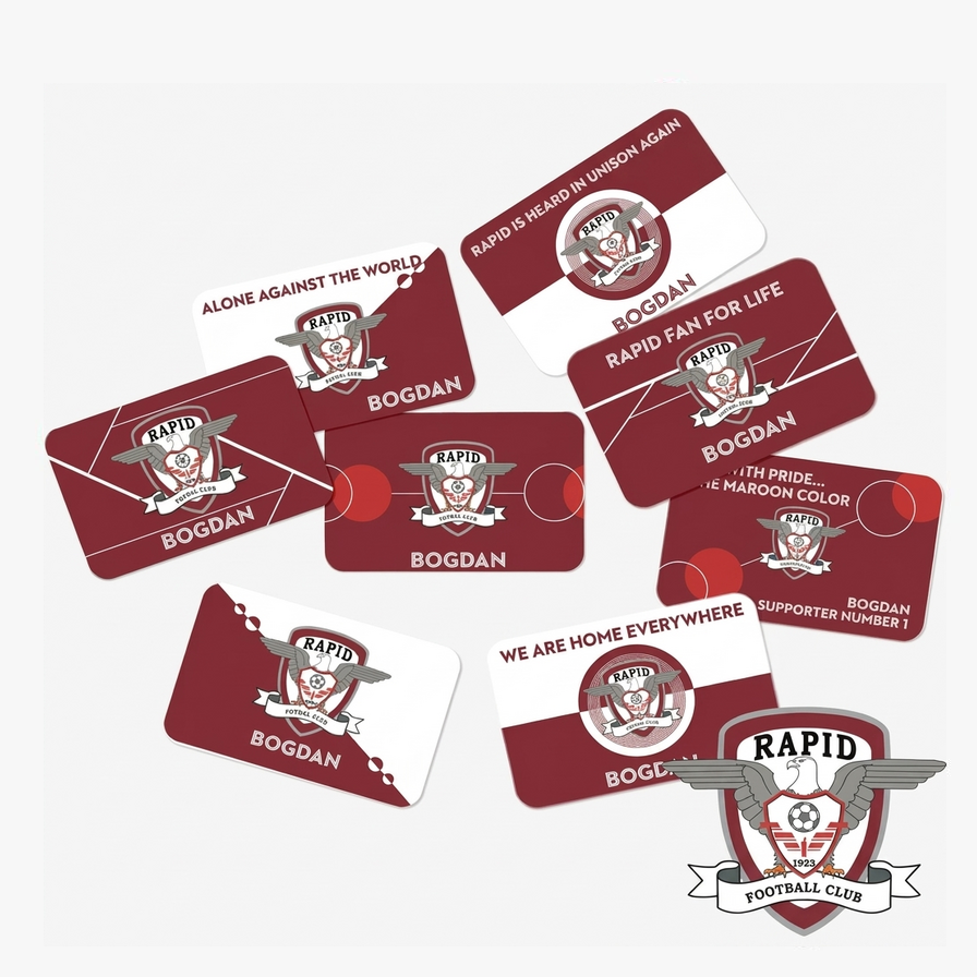 Personalisierte Aufkleber, selbstklebende Etiketten unter offizieller Lizenz – FC Rapid 1923