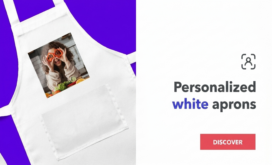 Personalisierte weiße Schürzen