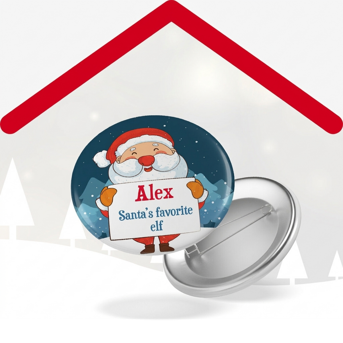 Personalisierte Weihnachtsanstecker