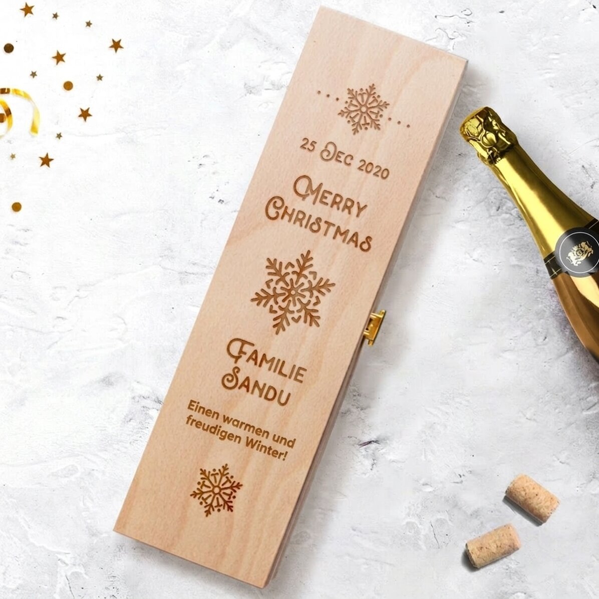 Personalisierte Sektbox – Christmas Magic