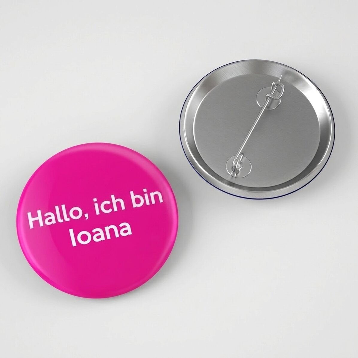 Personalisiertes Button mit Botschaft