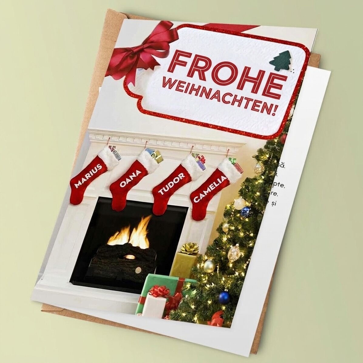 Personalisierte Weihnachtskarte – Unsere Familie