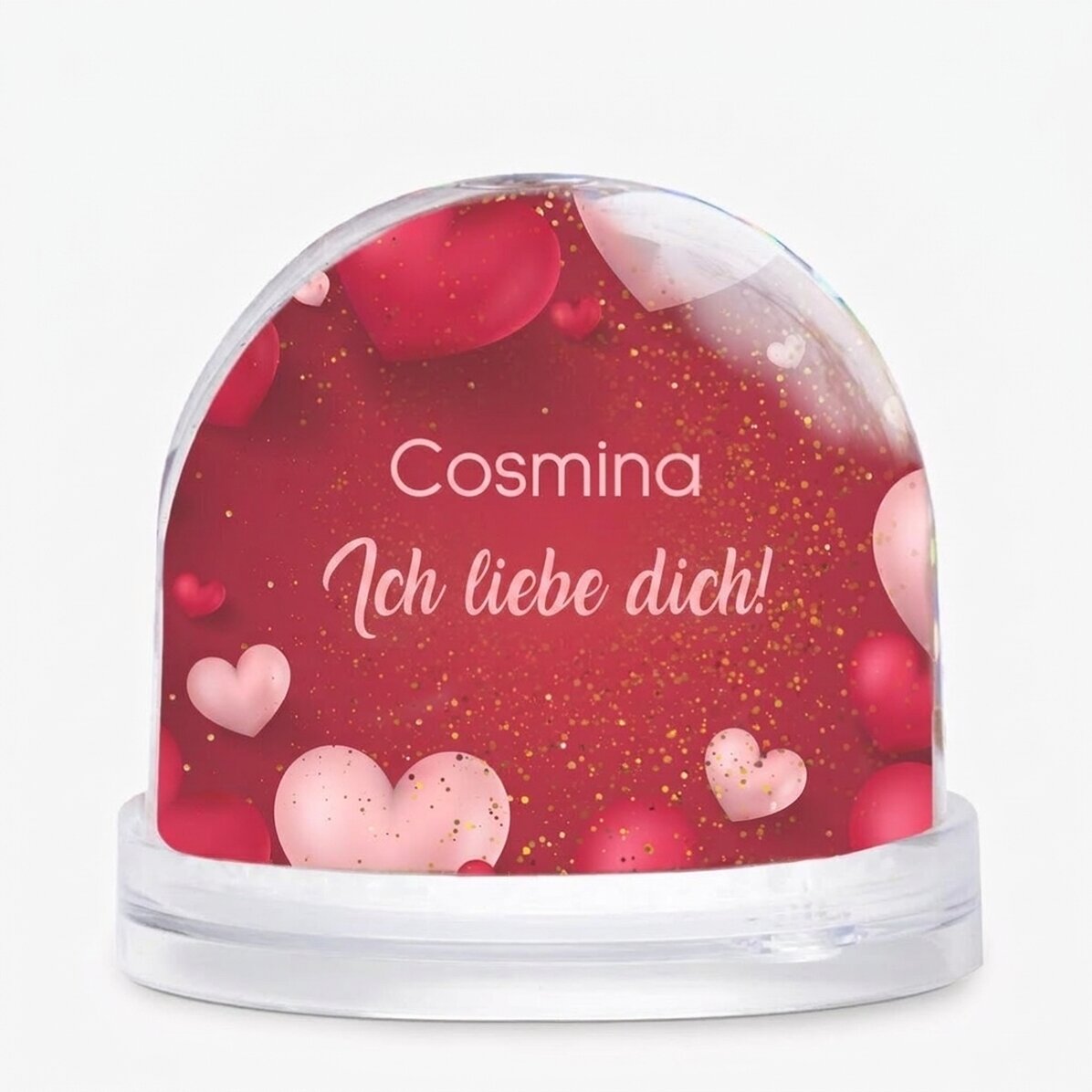 Personalisierte Schreibtischkugel mit Foto und Text – Memories