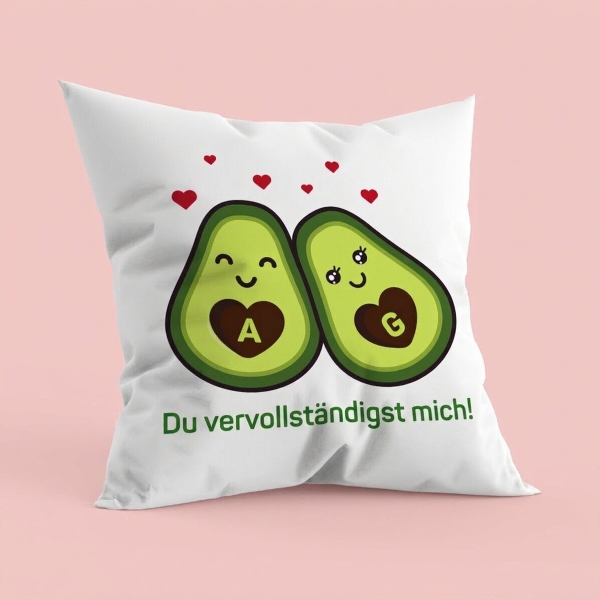 Personalisiertes Kissen mit Text – Avocado Love