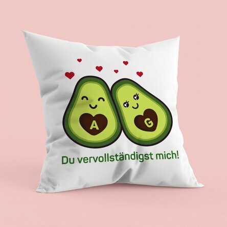 Personalisiertes Kissen mit Text – Avocado Love