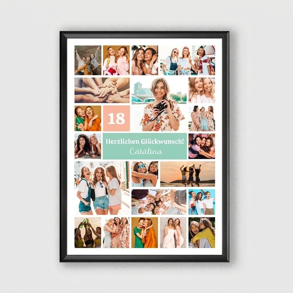 Individuell gestaltetes Bild mit 21 Fotos und Text – Collage