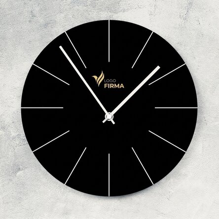 Personalisierte Uhr mit Logo – Schwarz