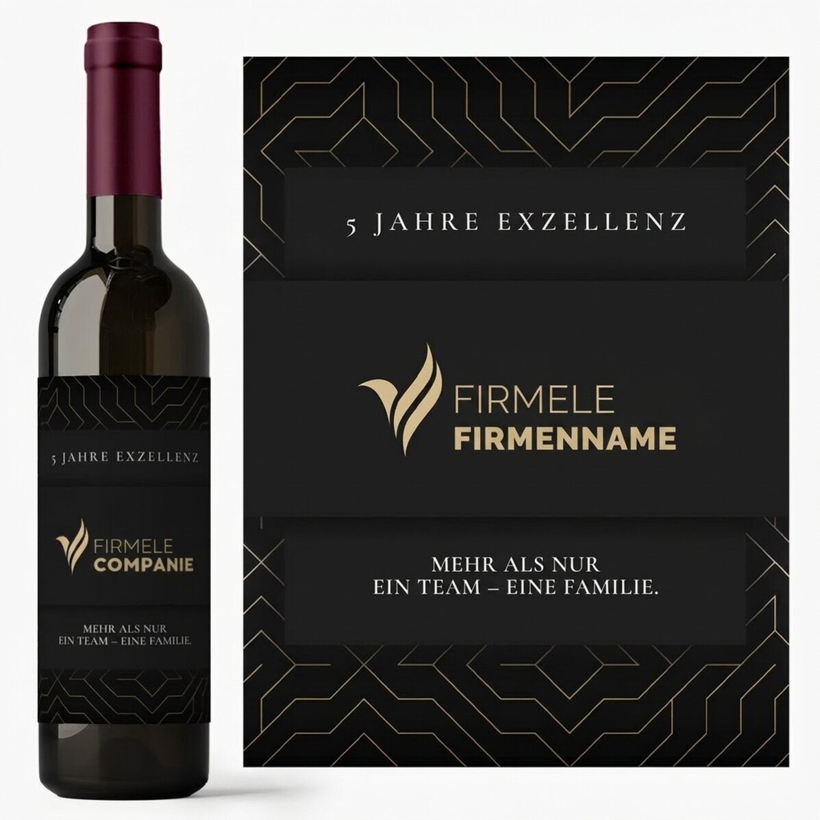 Wein mit individuellem Logo und Text
